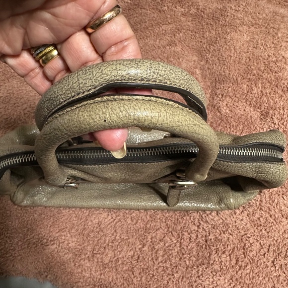 Authentic Prada Brown Cervo Lux Nudo Sparkle Leather Boston Bag. - Picture 15 of 16